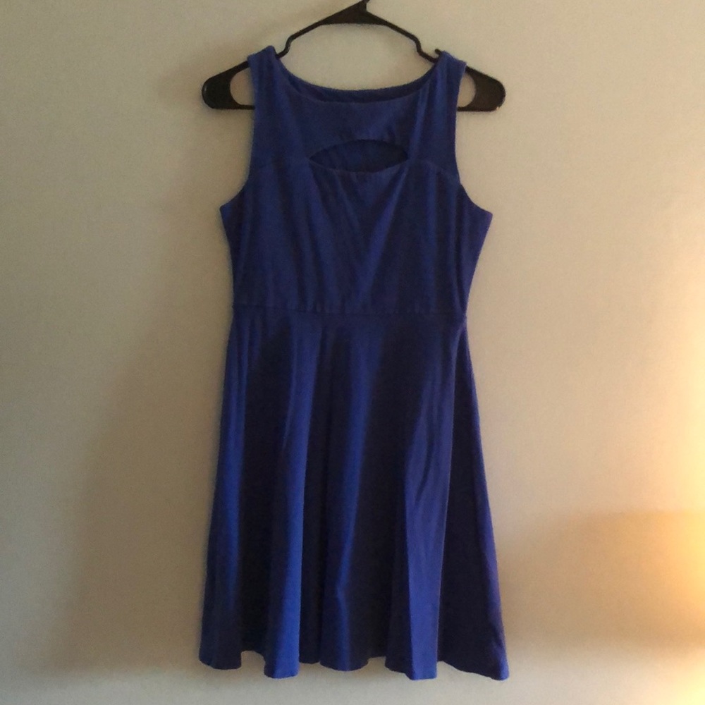 Royal blue dress with cutout